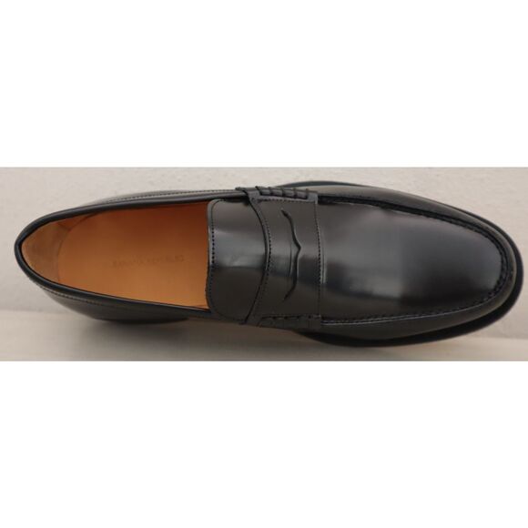 Banana Republic 574359-001 Men's Sz 9.5 Black Leather Amir Penny Loafers - Picture 8 of 10